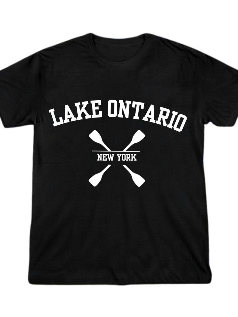Lake Ontario New York Black Graphic Tee
